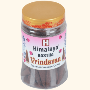 Vrindavan Incense Cones,  Premium Cones Jar 125 Gm