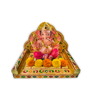 Ganesh Ji Singhasan Meena Singhasan made of Wood
